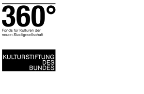 Logo des Förderprogramms 360 Grad - Fonds für Kulturen der neuen Stadtgesellschaft der Kulturstiftung des Bundes