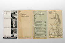 Vier Flyer der Schocken AG, Datierung: vor 1938 &copy; LfA Sachsen/smac, Annelie Blasko