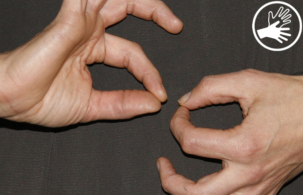 Hände zeigen in Gebärdensprache das Zeichen für Information.