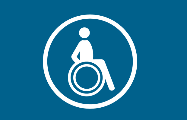 Grafik mit einem Symbol für Rollstuhlfahrer:innen