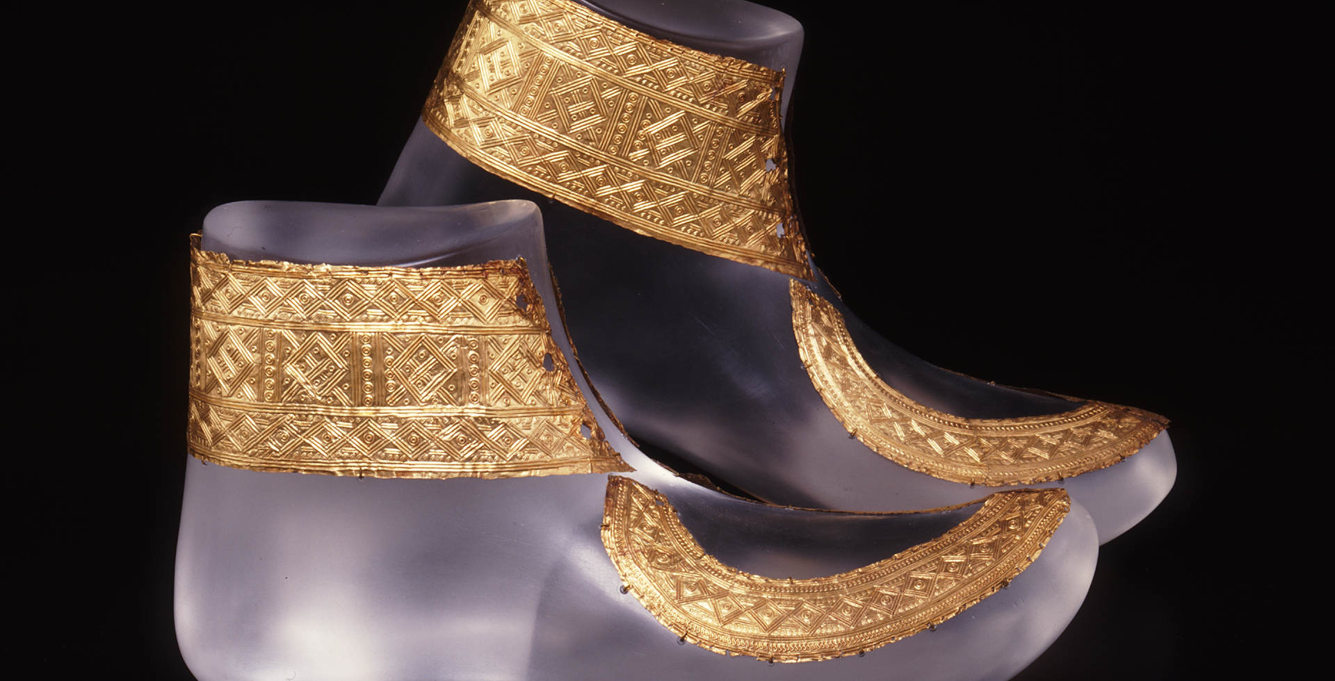 Goldene Schuhauflagen aus keltischer Zeit